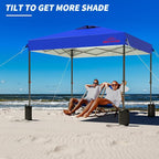 10x10 Pop Up Canopy Tent with Sidewalls, Easy Up, Heavy Duty, Blue, Perfect for Parties, Camping, Events & Vendor