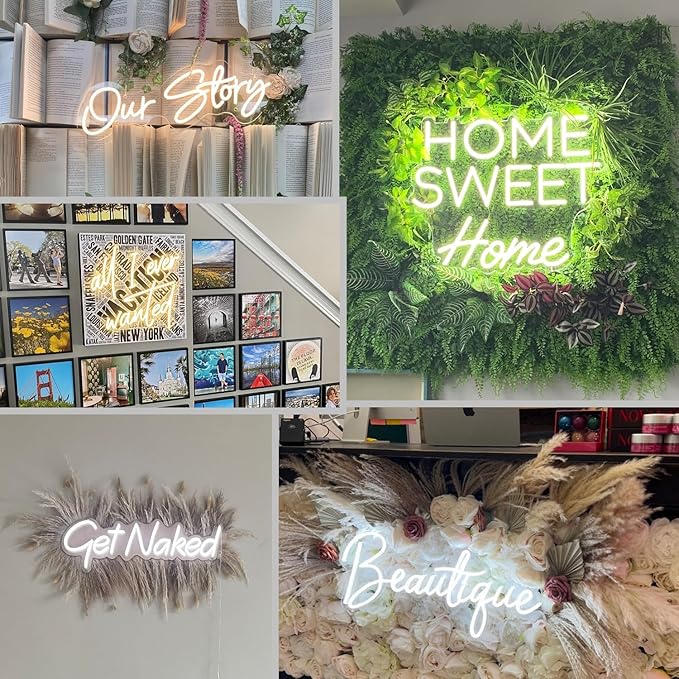 GYIODFU LC-Sign Custom Neon Signs for Wedding, Bedroom, Party, Personalized Dimmable Led Neon Sign for Wall Decor, Birthday Gift, Shop Business Signs