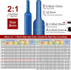 Chanzon 2:1 Ratio - 80Ft Roll - 3/16" (5mm) Heat Shrink Tubing 2:1(25M Total Length) Blue Polyolefin Sleeving Wrap Shrinking 2 to 1 1pcs