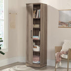 Sauder HomePlus Kitchen Pantry Storage Cabinet Slim Single Door with Adjustable Shelves, Laundry Bathroom Storage Cabinet, in Salt Oak