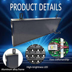 HS Programmable Scrolling Led Sign, Outdoor Digital Display Messsage Board, Full Color High Brightness WIFI Control,Text Customable, for Business Store Restaurant Public(P10 39''x14'')