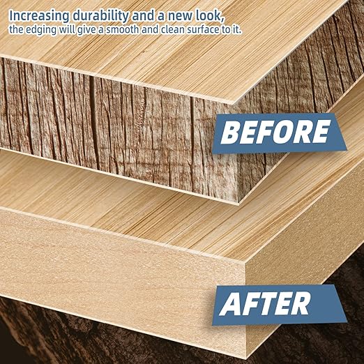 Maple Edge Banding, 1 inch x 100ft roll of Wood Edge Banding Pre-glued Flexible, Veneer Tape Banding for Cabinet Repair Furniture