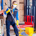 Commercial Heavy Duty Mop Heads Replacement for Rubbermaid: 6 Packs Industrial Wet Mop Head for Floor Cleaning - Commercial Products Looped End String Head Refills