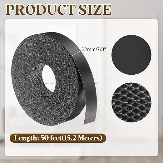 uxcell Black Edge Banding Tape, 7/8 Inch x 50ft Pre-Glued Flexible Veneer Edge Edging Strips Wood Tape for Cabinet Repair and Furniture Restoration