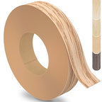 Red Oak Edge Banding, 7/8 Inch x 10ft Roll of Real Wood Veneer Tape, Pre-glued Flexible for Cabinet Repair and Furniture Restoration