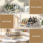 4 Set Large White Wooden Tiered Riser Display Stands for Vendor Events,Stackable Wooden Cupcake Stand,Farmhouse Decor Wood Dessert Table Display Set,Vendor Booth Display Items,Food Display Risers for Party（12-11.2-10.4-9.6IN）