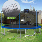 8Pcs Trampolines Wind Stakes, 12 Inch Landscape Staples, Heavy Duty Trampoline Anchors, U-Shaped Garden Stakes, Ground Stake with T Hook for Soccer Goals Trampoline Camping Tents (Black)