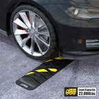 72" x 10" x 2" inch Portable Speed Bump Hump, 6' Feet Durable Collapsible Road Safety Bumps, Vehicles Hump Bumps for Asphalt Concrete Gravel Garage Driveway Roads Parking (72" Curlable Bump)