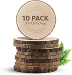 Large Wood Slices for Centerpieces – Wood Centerpieces for Tables, Rustic Wedding Centerpiece, Natural Wood Slabs, Thin Slices, 11-13 inches (10 Pack)