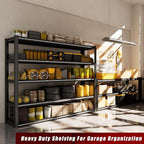 60" W Garage Shelving Heavy Duty Metal Shelving 3030LBS Storage Shelves Adjustable 5 Tier Metal Shelves for Storage Industrial Shelves for Garage, Warehouse, 24." D x 60'' W x 72'' H