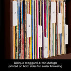 Carstens Records Heavy Duty Vinyl Album Dividers | 12" LP Separators with Tabs | Made in The USA | Music Organizer Tabs for Collectors (White, Double-Sided, A-Z Vertical Tabs, 26 Tab Set)