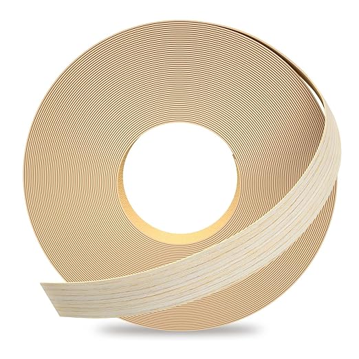 GSCIT Club Oak Edge Banding, 5/8 inch x 10ft roll of Veneer Edge Banding -Pre-glued Flexible, Real Wood Tape Banding for Cabinet Repair Furniture Restoration