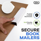 White Mailing Boxes 12"x10.5"x2", Pack of 50, USA-Made - Strong, Easy to Fold Cardboard Boxes for Secure Storage, Shipping and Moving - Water-Resistant and Snug Fit Cardboard Mailers by IDL Packaging
