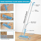 Spray Wet Mops for Hardwood Floor Cleaning: MEXERRIS Floor Mop with 3 Washable Pads for Swiffer Powermop - Refillable Dust Dry Mop - Home Commercial Mops for Wood Laminate Ceramic Tiles Vinyl