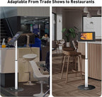AboveTEK Anti Theft iPad Floor Stand, Robust Security Kiosk POS Tablet Stand, Height Adjustable Secure Holder Enclosure w/Lock and Key Mechanism for iPads/iPad Air/iPads Pro, Ideal for Retail Business