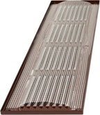 Repa Market Air Vent Cover 16x4 Inch (Outer Dimensions) Brown Galvanized Steel Louvered Grill Cover with Mesh Screen/Wall or Ceiling Vent/HVAC Register for Indoor and Outdoor Ventilation