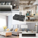 Bed Risers 5 inch, Oversized Extra Wide Bed Frame Risers, 11000lbs Heavy Duty Couch Risers, L Shape Wide Opening Furniture Risers for Bed, Couch, Desk, Chair, Soft, Platform, Dorm