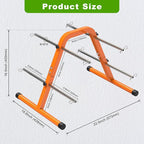 SELEWARE Portable Wire Spool Caddy – Heavy-Duty Steel Cable Dispenser with 4 Adjustable Rods for Effortless Spool Storage & Dispensing (Orange)