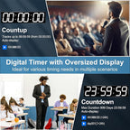 Large Digital Wall Clock 28" with GPS Auto-Sync, Remote Control & Timer, Wall-Mounted for Classroom, Office, Gym, Conference Room