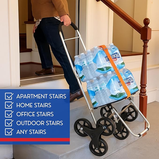 Shopping Cart, Super Loading Stair Climber 220 lbs Capacity, Grocery Foldable Trolley with Extra Large Shopping Bag Laundry Utility Cart with Adjustable Bungee Cord (Gray)