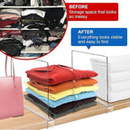 Acrylic Shelf Dividers, Clear Shelf Divider for Closet Organization 12PCS Closet Shelf Divider Closet Dividers for Shelves Shelf Organizer for Closet Shelf Organizer for Wood Closet Cabinets Separator