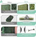 SunnyRoyal 72" Wx18 Hx12 D Artificial Boxwood Hedge Wall for Indoor and Outdoor Lifelike Greenery Privacy Fence for Patio Balcony Office Garden Party