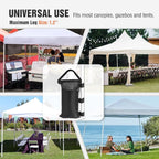 COOS BAY Heavy Duty Weight Bags for Outdoor Pop Up Canopy, Sand Bag Anchor Kit for Instant Shelter, 4-Pack, Black (Sand Not Included)