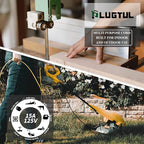 PLUGTUL Outdoor Extension Cord 15 FT Waterproof, 12/3 Gauge Heavy Duty Lighted Extension Cord, 3 Prong Grounded Plug for Safety, 15A 1875W SJTW, ETL Listed, Great for Garden and Home, Yellow