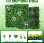 20"X20" Artificial Grass Wall, 8PCS Boxwood Panels UV-Protected Faux Grass Backdrop Wall,Greenery Privacy Hedge Screen for Outdoor Garden Patio, Indoor Party Balcony Fence Decor