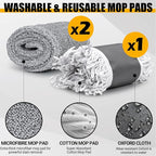 36" Commercial Dust Mops for Floor Cleaning, Masthome Professional Industrial Mop with 3 Pads, Heavy Duty Commercial Mop with 62'' Long Handle,Large Floor Mops for Office Garage Warehouse Factory Mall
