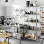14" Deep x 36" Wide x 86" Height Wire Shelving Kit | 5-Tier | NSF Commercial Storage Rack Unit