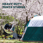 20 Pack Screw in Tent Stakes Heavy Duty,8 ’’ Ground Anchors Screw in,Metal Stakes with Hex Head Driver and Sturdy Storage Box. (20, Black)