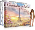 Customize Trade Show Fabric Pop Up Display Tension Fabric Banner Portable Aluminum Display Store Sign Holders Booth Holder Print and Frame Set 15×10 FT
