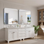 FORBATH 40x36 Inch Silver Bathroom Mirror for Over Sink, Large Rectangular Wall Mirror with Metal Frame, Rounded Corners for Bathroom, Bedroom, Entryway Decor (Horizontal or Vertical)