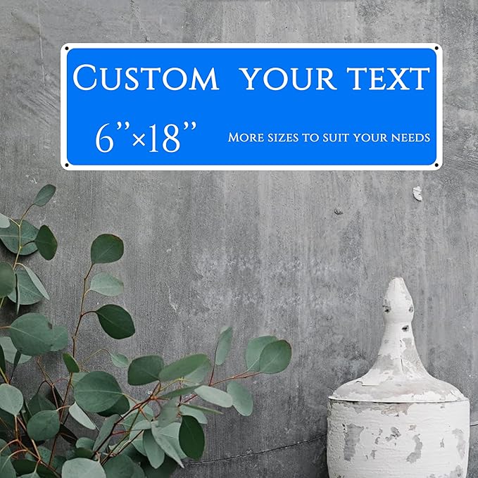 Custom Sign, street signs customized，custom wedding,name Signs, Multiple Sizes, Customize for Office, Business, Workplace, office, Home, Delivery Signs,Reflective(6 * 18 Inch)