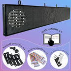 programmable led sign custom scrolling digital signage display screen outdoor for business electronic message board advertising marquee word light Wifi Control High Brightness Neon 77"X14"