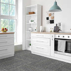 24 * 24in Self-Adhesive Carpet Tiles, Peel and Stick Floor Squares for Home Office, Removable Decorative Rug Mat, Easy Install, Sound Absorbing (10Pcs Light Grey)