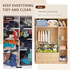 Animals Storage Basket Large 17x11.5x10.5 Inches - Collapsible Fabric Organizer Bin with Handles for Nursery,Kids Room,Toys - Foldable Decorative Hamper with Jungle Animal Pattern - Single Pack