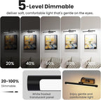 2 Pack Picture Lights for Wall 6000mAh - 16" Black Cordless Battery Powered Wall Mount Sconce with Dimmable Remote for Gallery Wall & Art Decor