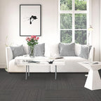 Mohawk Basics 24" x 24" Berber (Loop pile), 0.07" Pile Height, Carpet Tile, PET Fiber, Iron Color, (24 Tiles), (96 sqft/carton)
