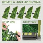 NatraHedge Artificial Rainforest Living Wall Vertical Garden for Outdoor Hedge Installments or Indoor Decor (5 Pack) 28 SQF
