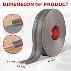 Flexible Wall Corner Protector Moulding Trim Peel and Stick Wall Corner Guards Edge Protector Self Adhesive Molding Trim Strip for Edge Ceiling (Brown Walnut Wood Grain, 0.8 in x 40 Ft)