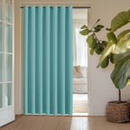 ChrisDowa Room Divider Curtain 120 Inches Long, Wide Blackout Sliding Door Curtain for Bedroom, Room Darkening Privacy Window Drape for Patio Door (1 Panel Set, Aqua, 100 x 120 Inch)