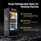 HAHA Smart Vending DC-550D Combo Vending Machine,Smart Refrigerated Beverage Vending Machine with Touch Card Reader - Capacity 378 Bottles (Black, AI Frozen)