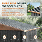 5x3FT Multi-Used Shed & Outdoor Storage Shed with Floor Frame, Lockable Doors, Compact Metal Tool Shed for Garden, Backyard, Patio, Utility, and Various Storage(Matte Gray)