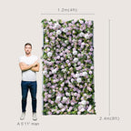 Artificial Luxury‌ Flower Wall Backdrop, Gorgeous 3D Silk Floral Backdrop for Wedding, Baby Shower, Party and Home Decor, Quick Assembly/Storage, Eco ＆ Pet Friendly, 2 pcs, Each Panel 2 * 8 ft.