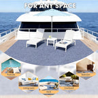 Marine Carpet,6 FT x 14 FT Blue-Gray Indoor Outdoor Carpet 0.2" Thick Boat Carpet with Water-Proof TPE Backing, Non-Slide Outdoor Marine Carpet Roll for Home, Patio, Porch, Deck