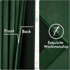 MIULEE Christmas Velvet Curtains 108 Inch Length 2 Panels Set for Bedroom Pinch Pleat Back Tab Luxury Thermal Insulated Living Room Darkening Pleated Blackout Extra Long Drapes with Hook Emerald Green