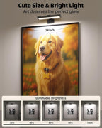 EZVALO Picture Light for Wall, Rechargeable 2400mAh Battery Lights Wireless Remote, 3 Color & Dimmable Magnetic 8'' LED Lights Display for Painting, Living Room, Gallery, Bedroom, Dashboard(Black-3P)
