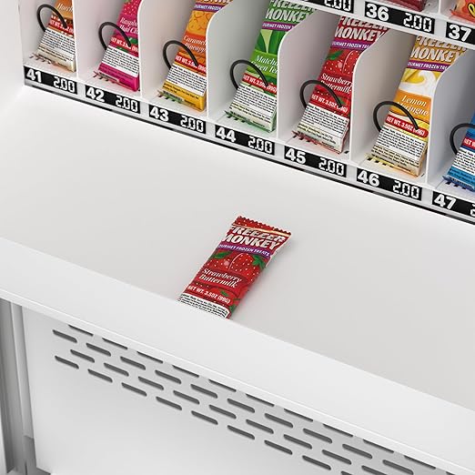 KoolMore 45 in. Commercial Freezer Ice Cream Vending Machine with 44 Slots, Ample 49 in. Touch Display, Bill Acceptor and Credit Card Reader in White